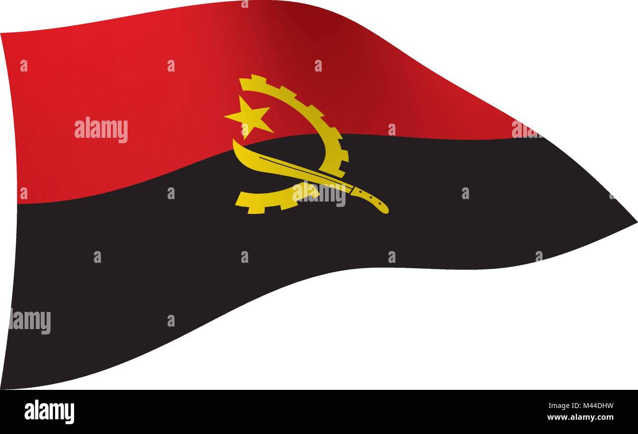 Drapeau de l'Angola, vector illustration Illustration de Vecteur