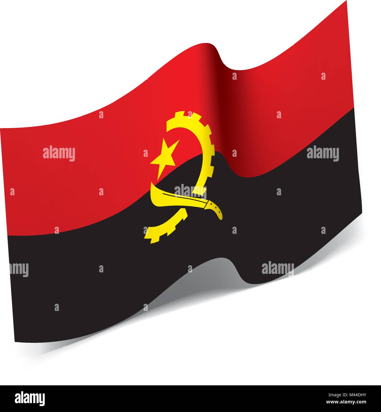 Drapeau de l'Angola, vector illustration Illustration de Vecteur