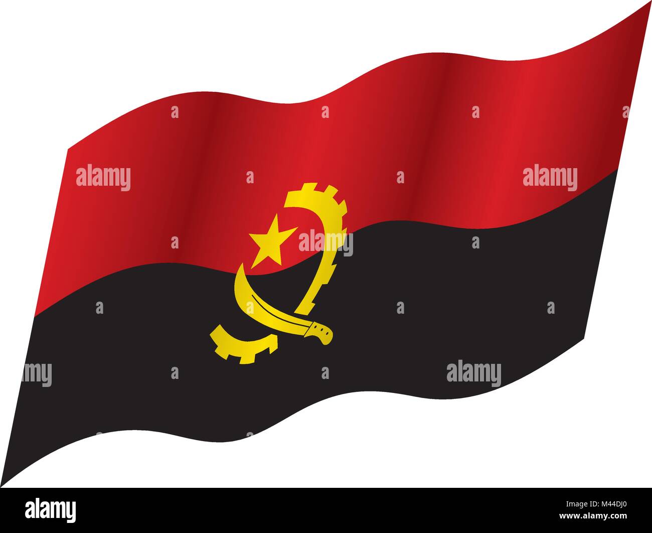 Drapeau de l'Angola, vector illustration Illustration de Vecteur
