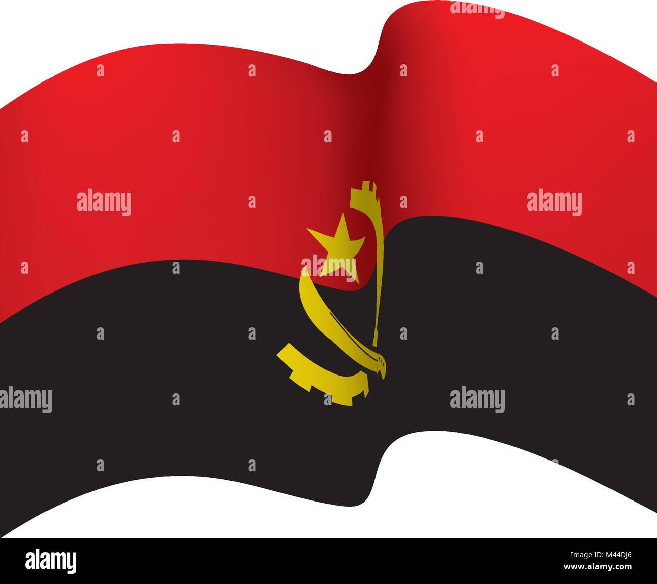 Drapeau de l'Angola, vector illustration Illustration de Vecteur