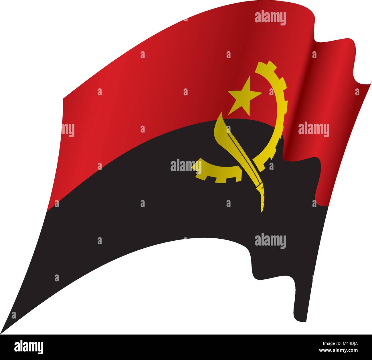 Drapeau de l'Angola, vector illustration Illustration de Vecteur
