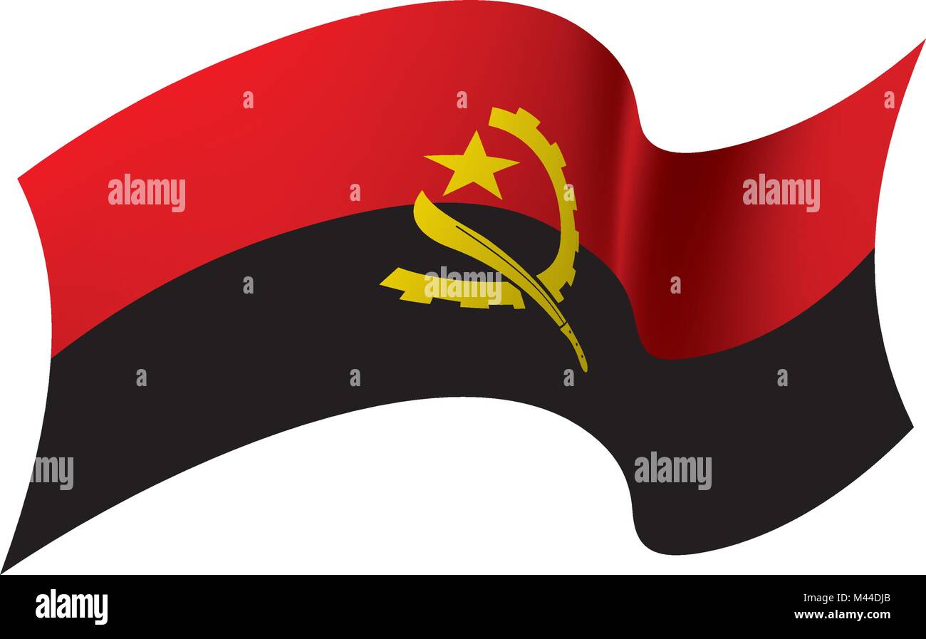 Drapeau de l'Angola, vector illustration Illustration de Vecteur