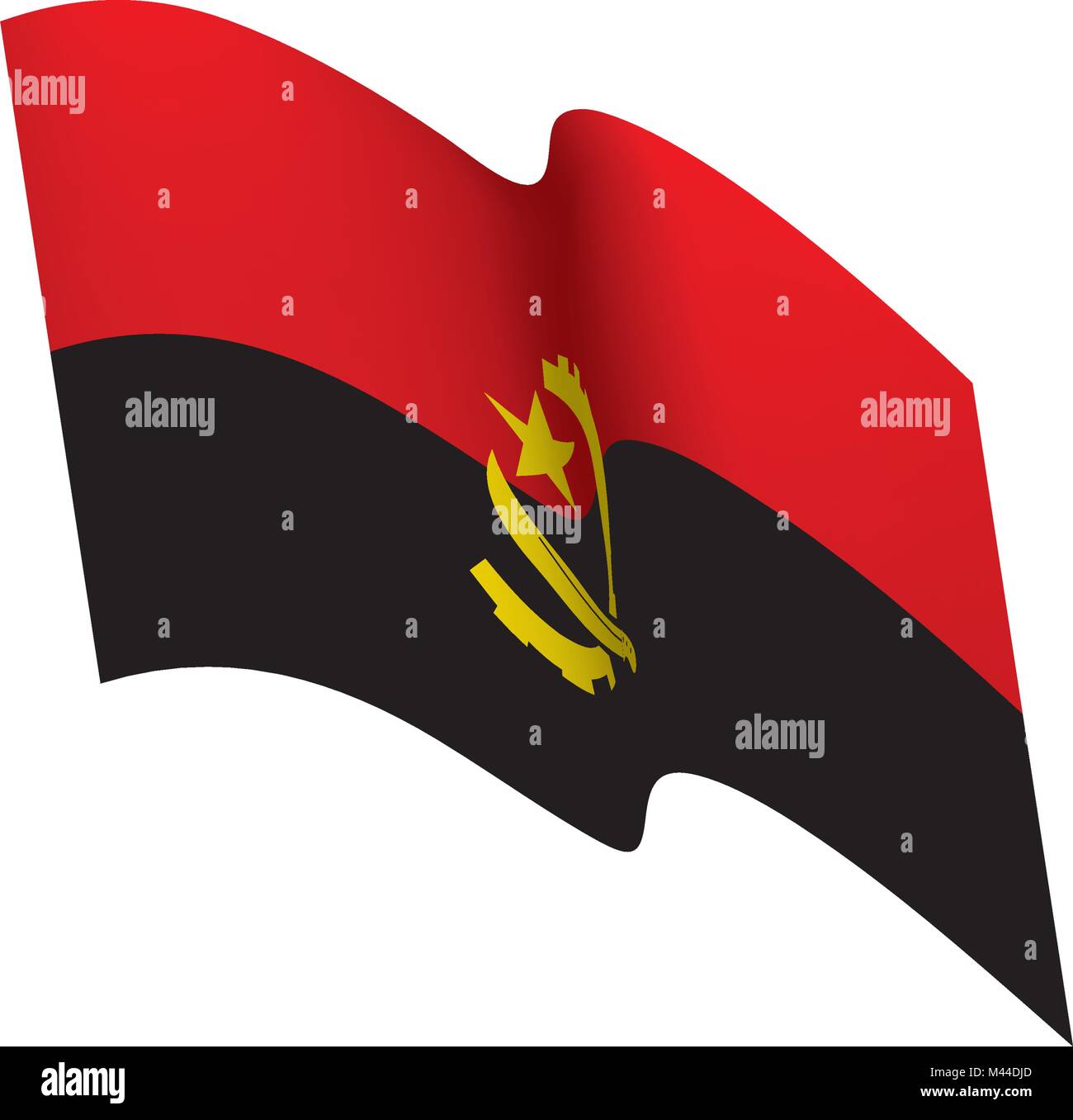 Drapeau de l'Angola, vector illustration Illustration de Vecteur