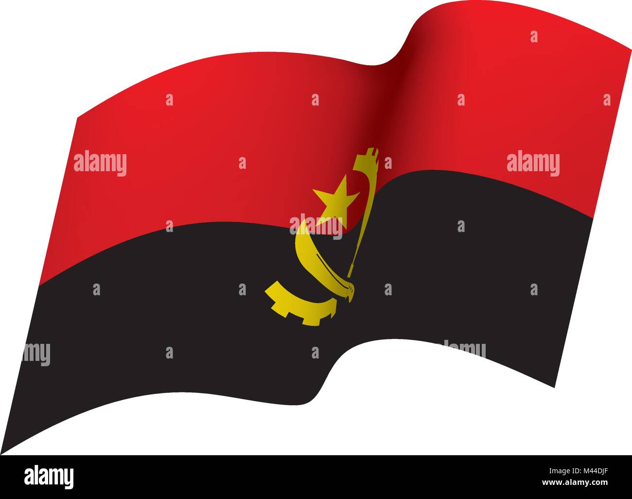 Drapeau de l'Angola, vector illustration Illustration de Vecteur
