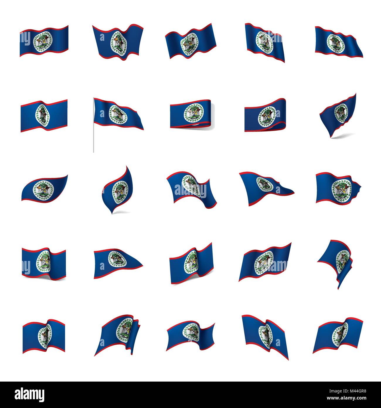 Pavillon du Belize, vector illustration Illustration de Vecteur