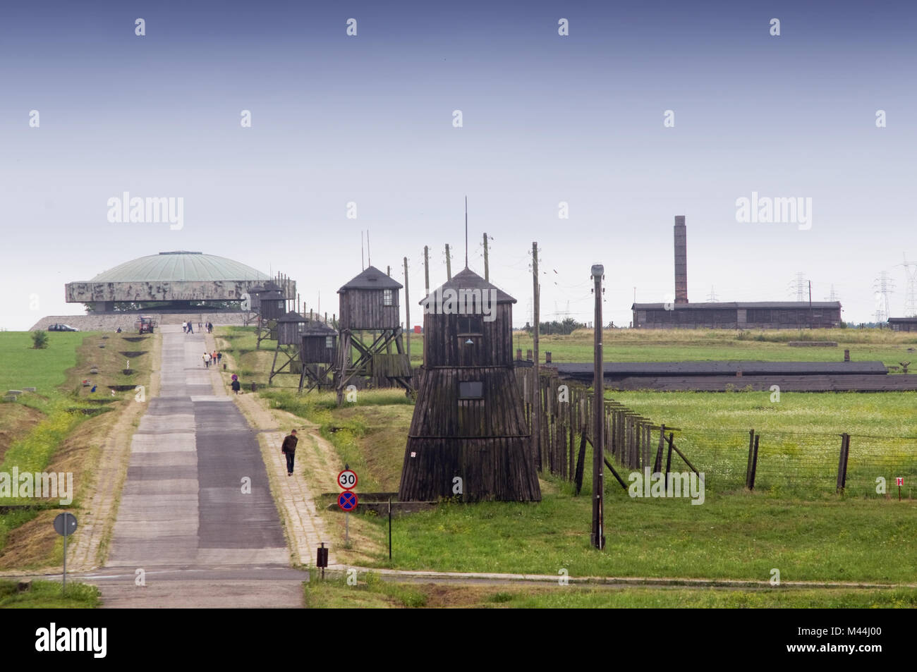 Majdanek - camp de concentration allemand en Pologne. Banque D'Images