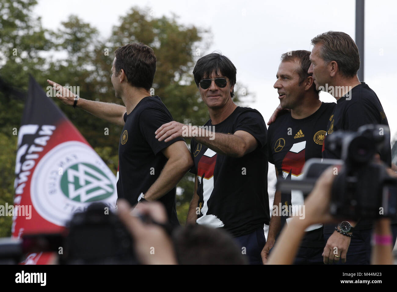 La réception de l'équipe nationale de football allemande à Berlin. Banque D'Images