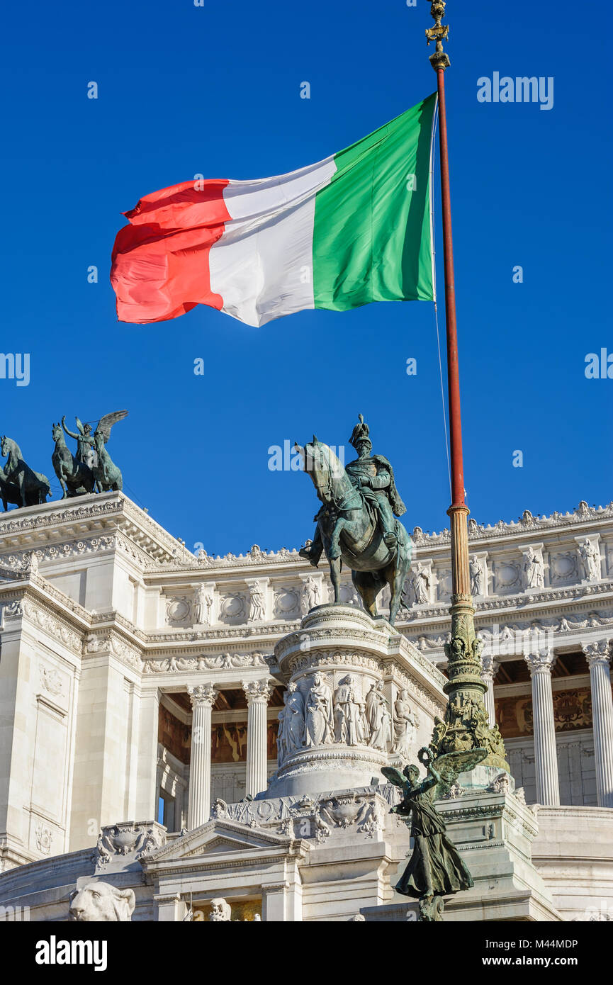 Monument de Vittorio Emanuele II à Rome Banque D'Images