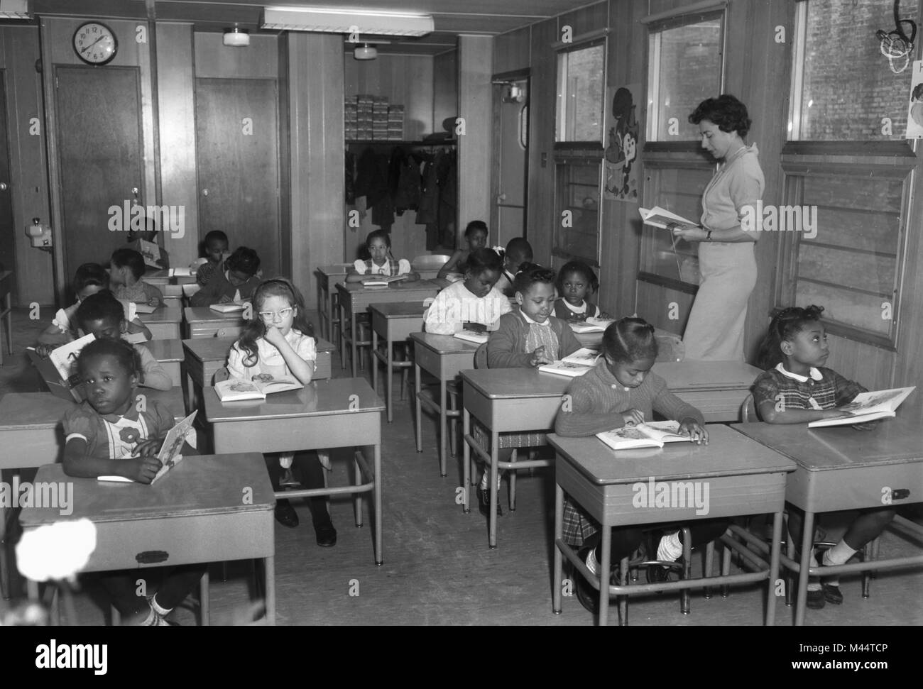 Classe sur le côté sud de Chicago, ca. 1961. Banque D'Images