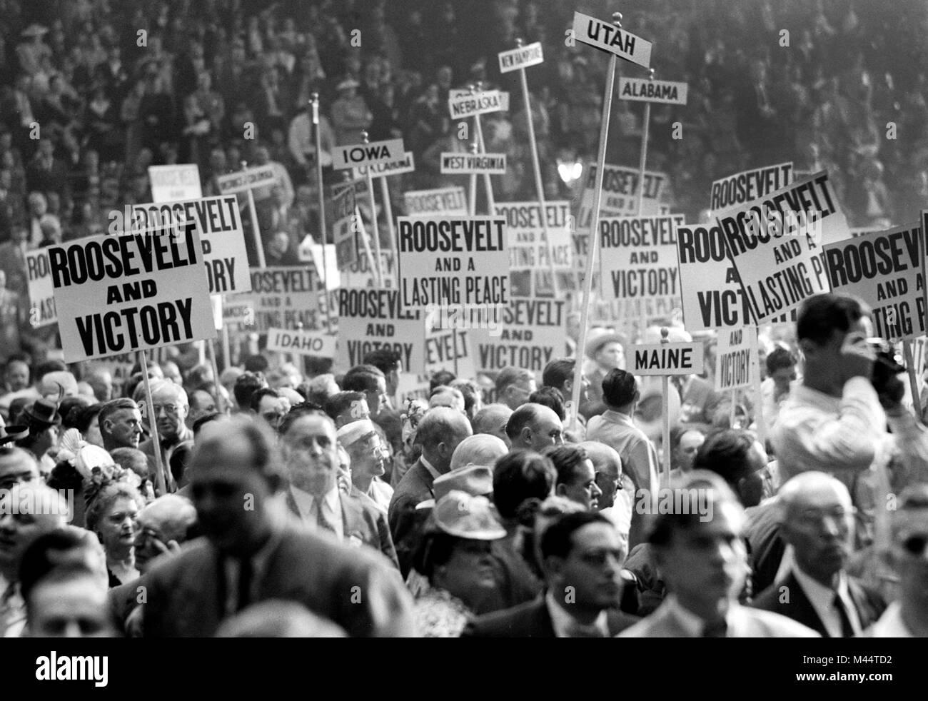 Convention démocrate à l'International Amphitheatre à Chicago, 1944. Nom de fichier : Banque D'Images