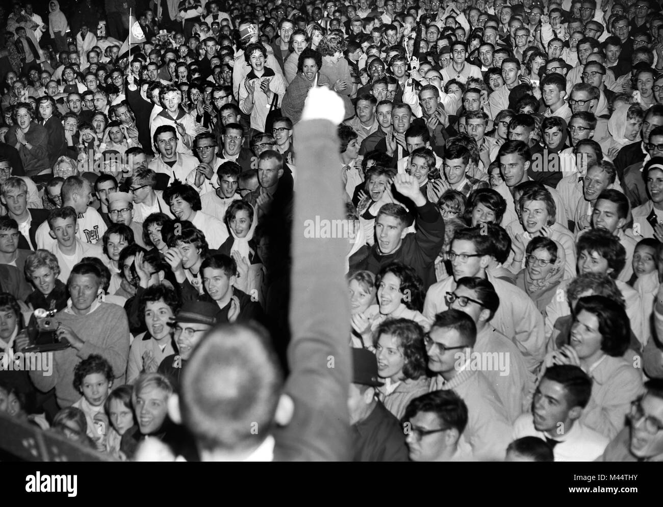 Jeu de Football Pep Rally de la Northwestern University, ca. 1962. Banque D'Images