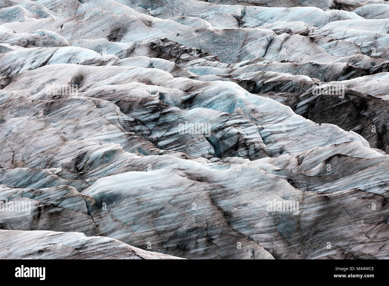 Modèle d'un glacier, l'Islande, l'océan Atlantique Nord Banque D'Images