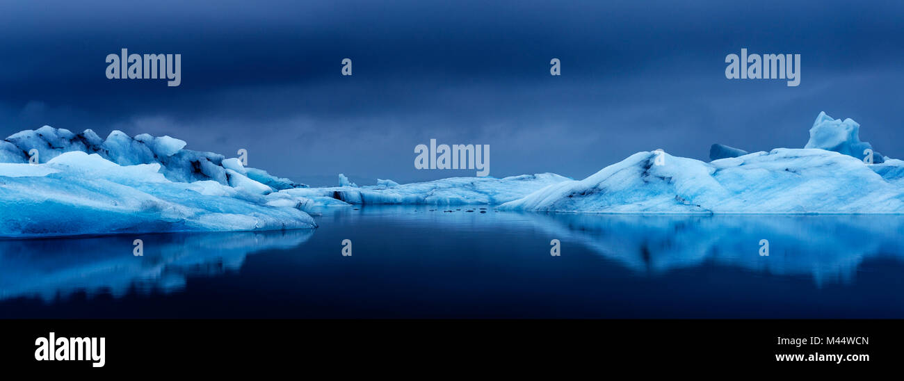 Blue Lagoon de glace, l'Islande, l'océan Atlantique Nord Banque D'Images