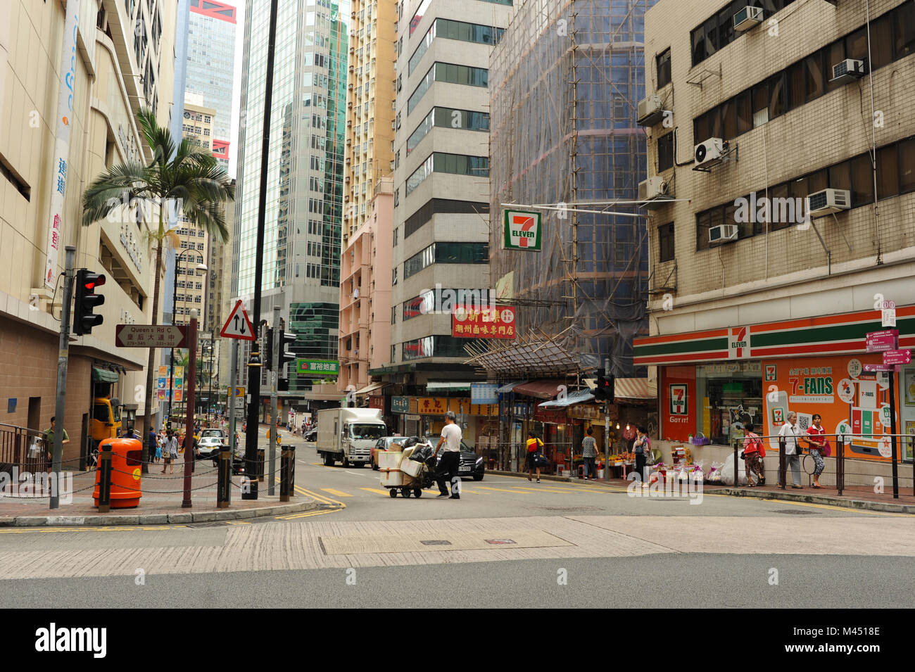 Le district Sheung Wan à Hong Kong Banque D'Images