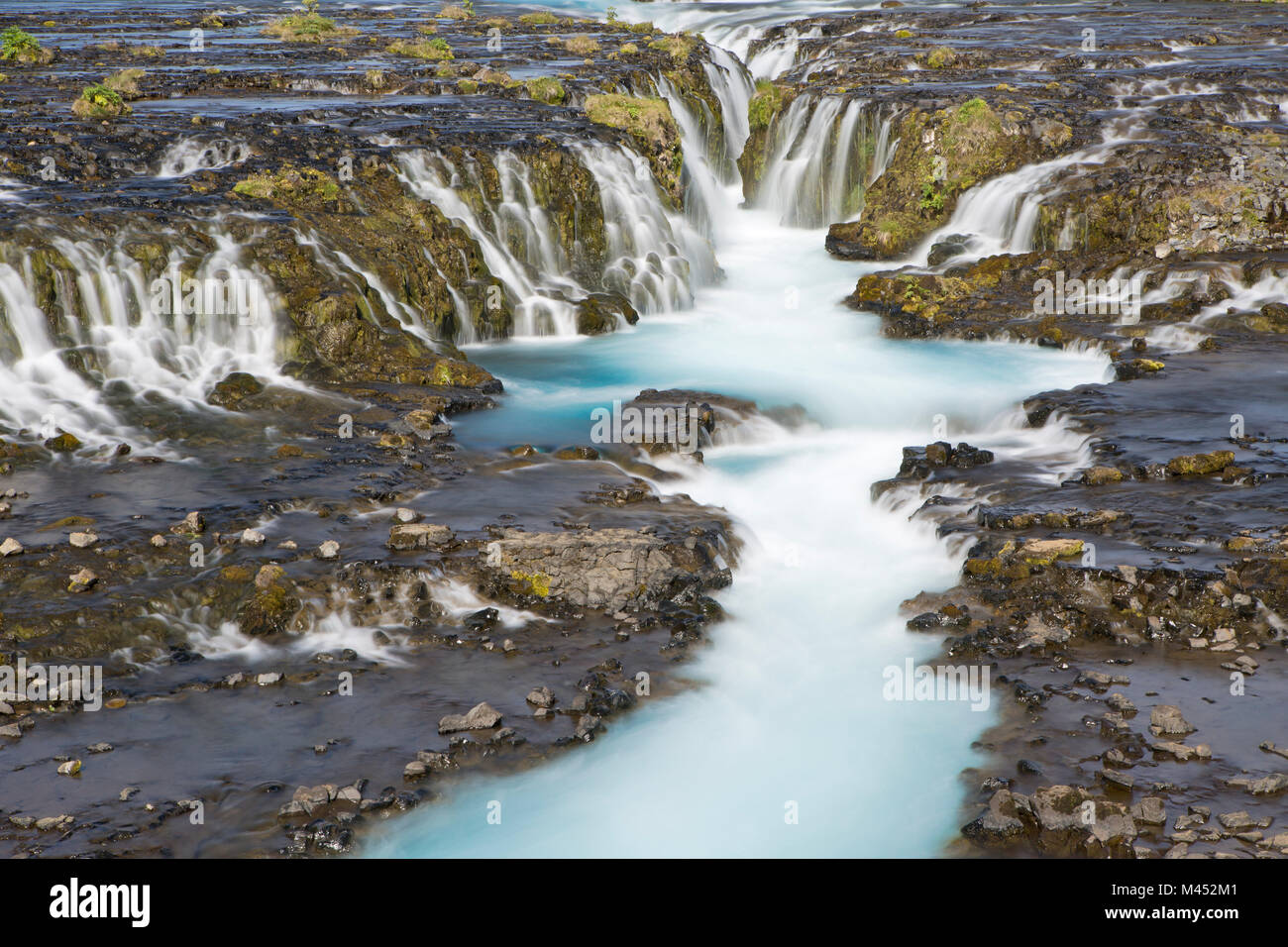 Bruarfoss Brekkuskógur, cascade, de l'Islande. Banque D'Images