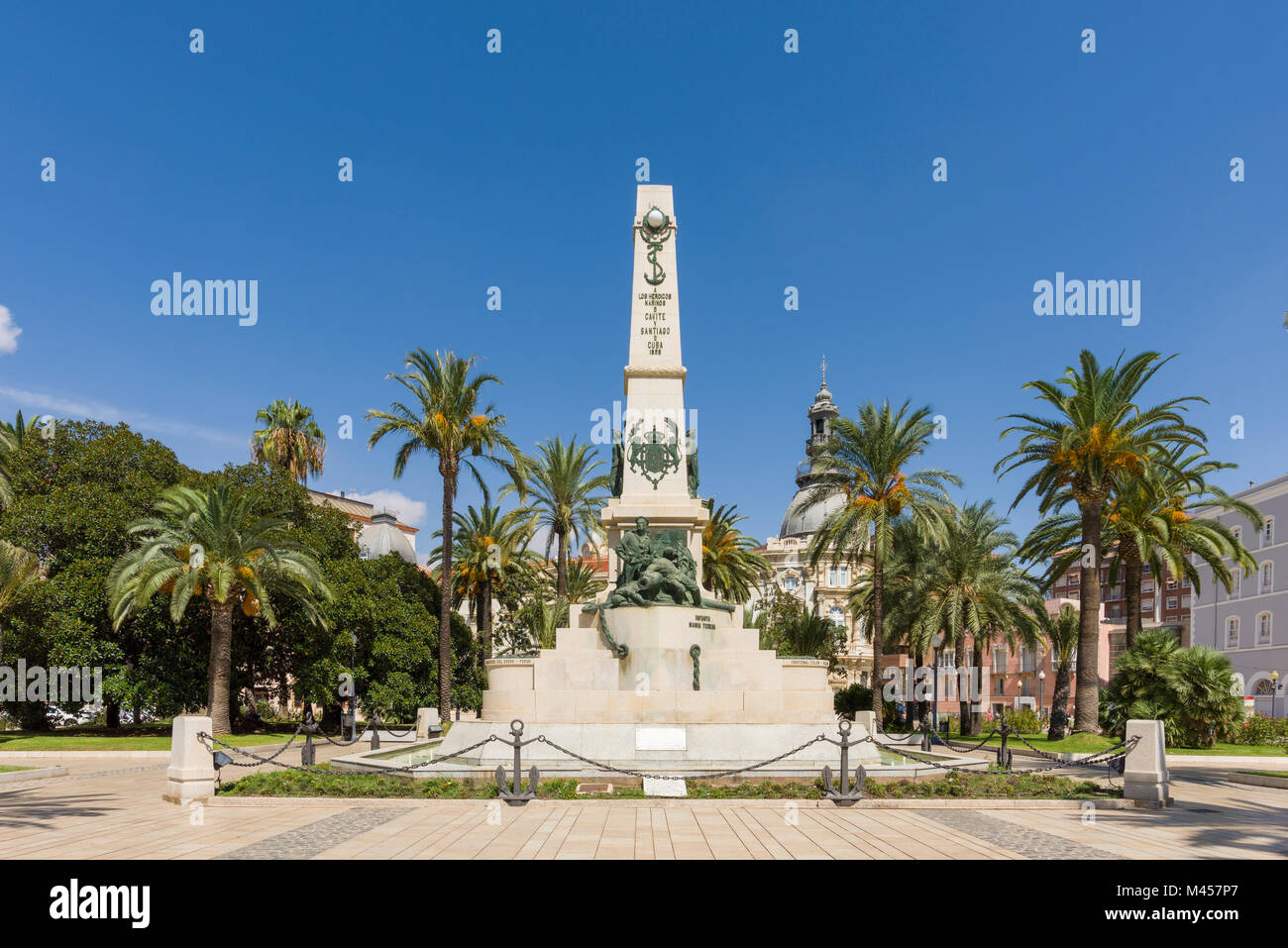 Plaza Héroes de Cavite, Région de Murcie, Carthagène, Espagne Banque D'Images