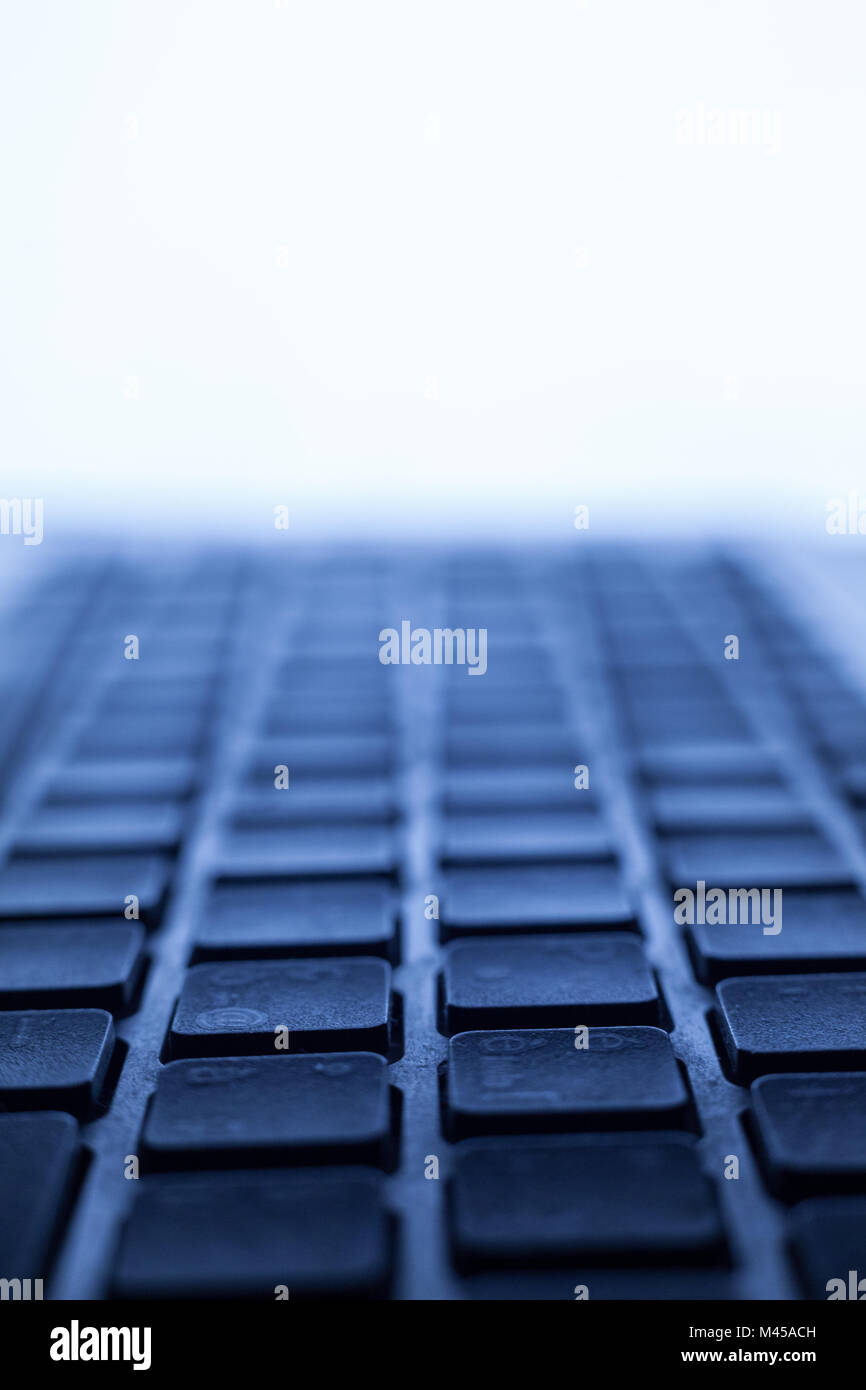 Macro clavier portable close up - profondeur de champ - perspective Banque D'Images