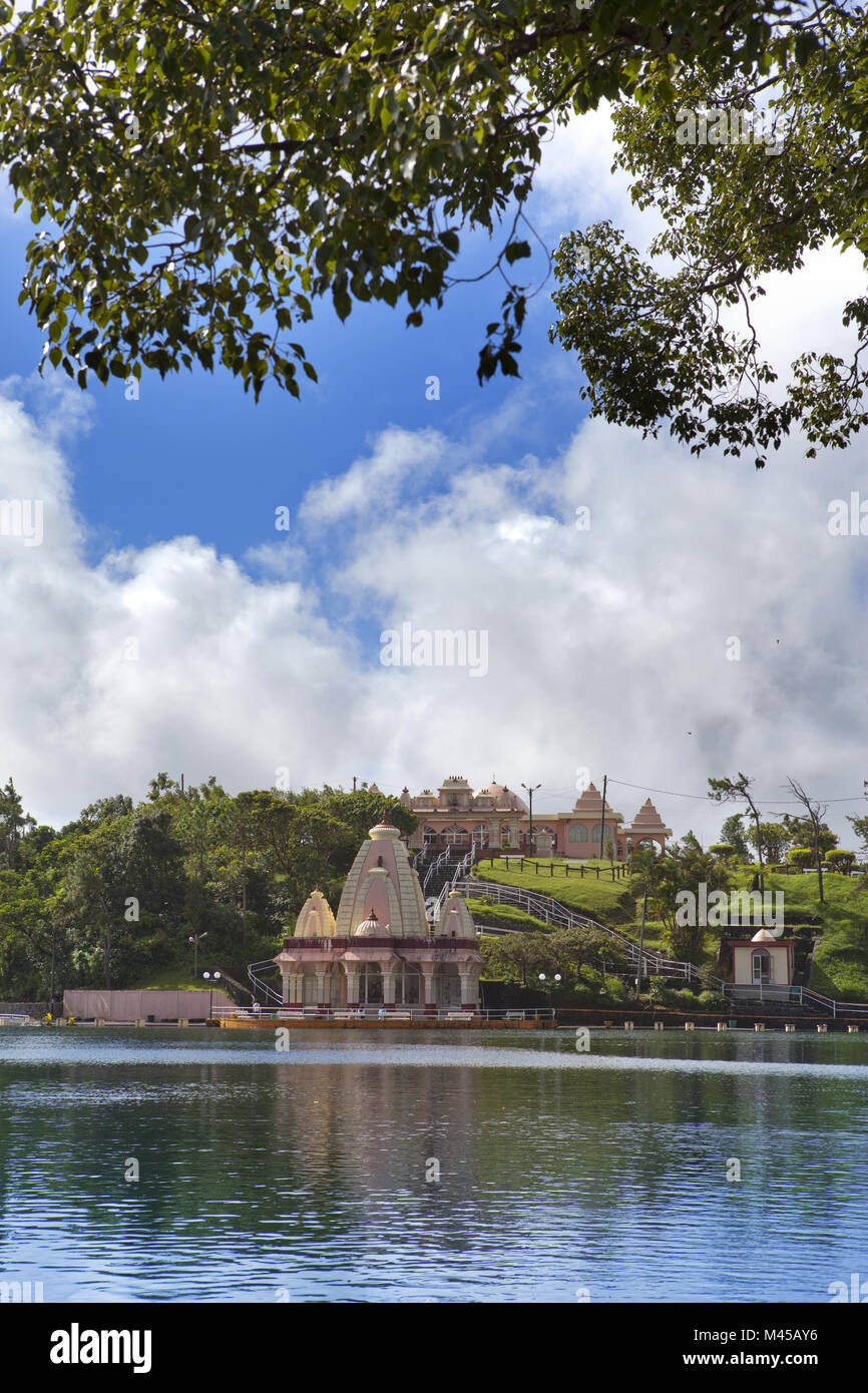 Le lac de Grand Bassin - temples hindous de l'île Maurice Banque D'Images