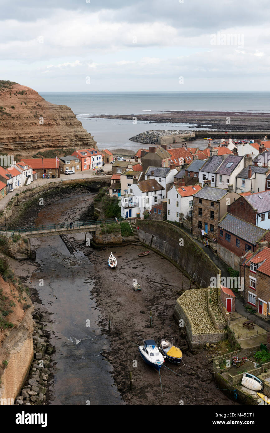 Staithes Harbour North Yorkshire Banque D'Images