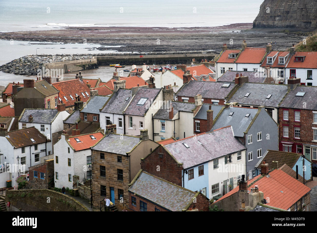 Staithes Harbour North Yorkshire Banque D'Images