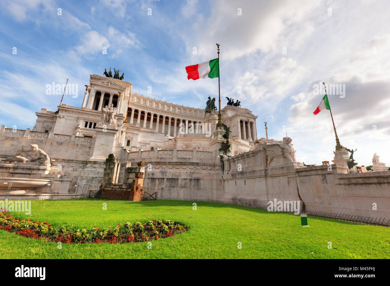 L'Altare della Patria monument à Rome, Italie. Banque D'Images