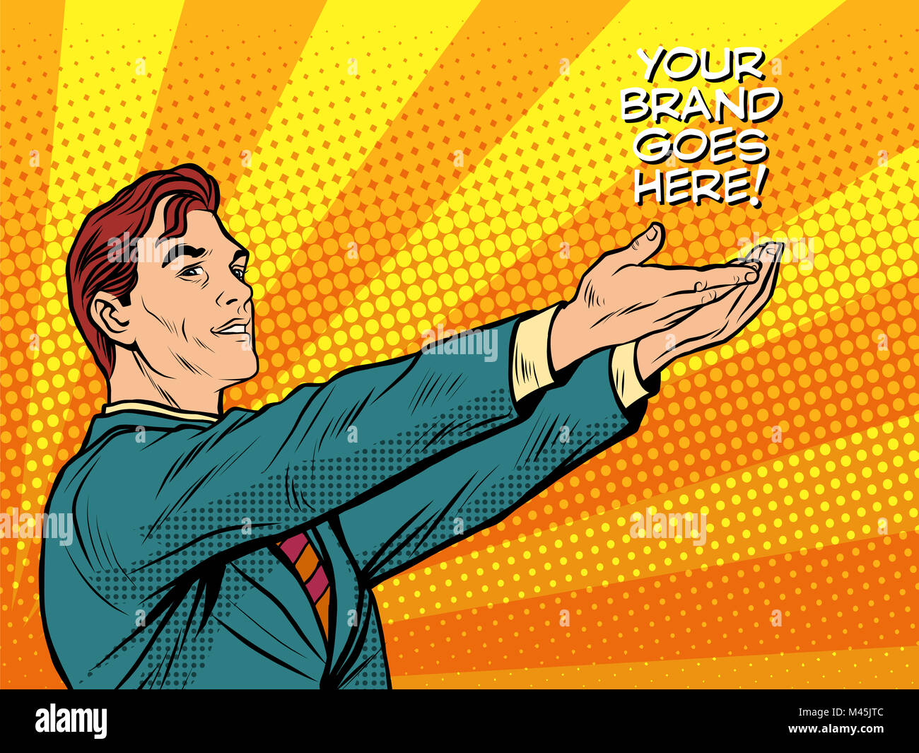 Promo homme votre marque va ici Photo Stock Alamy