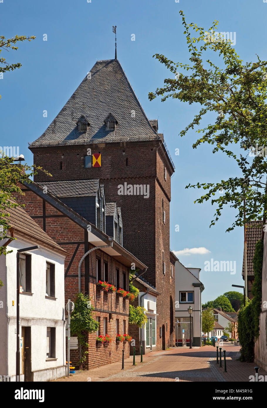 Schelmenturm,Monheim am Rhein,Bergisches Pays,Rhénanie du Nord-Westphalie,Allemagne Banque D'Images
