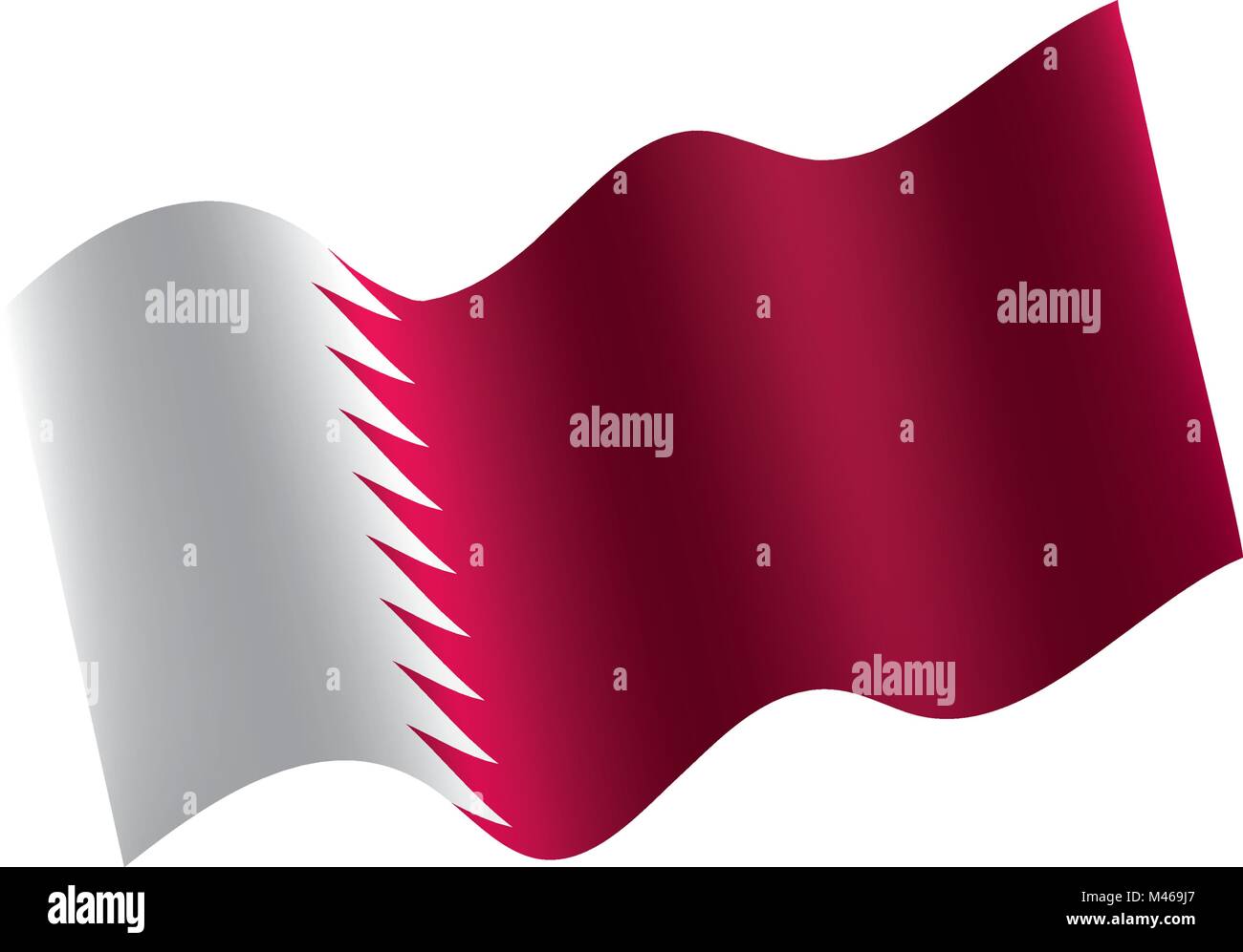 Le Qatar drapeau, vector illustration Illustration de Vecteur