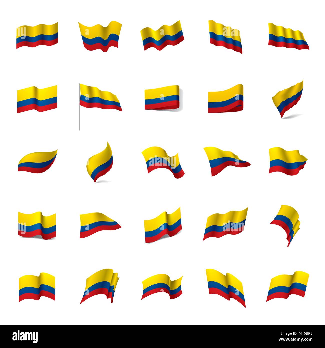 Colombie drapeau, vector illustration Illustration de Vecteur