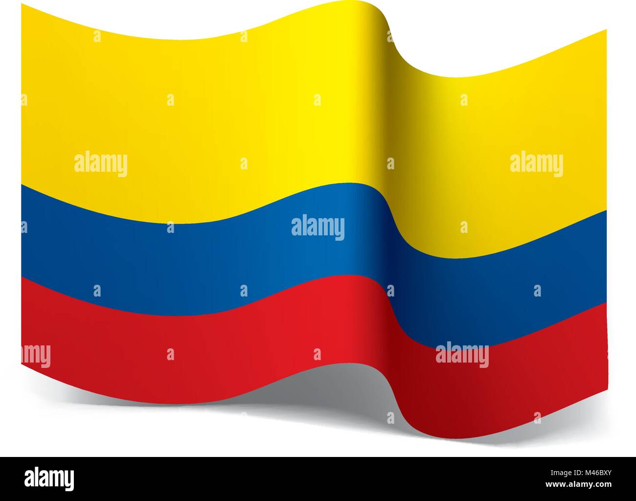 Colombie drapeau, vector illustration Illustration de Vecteur