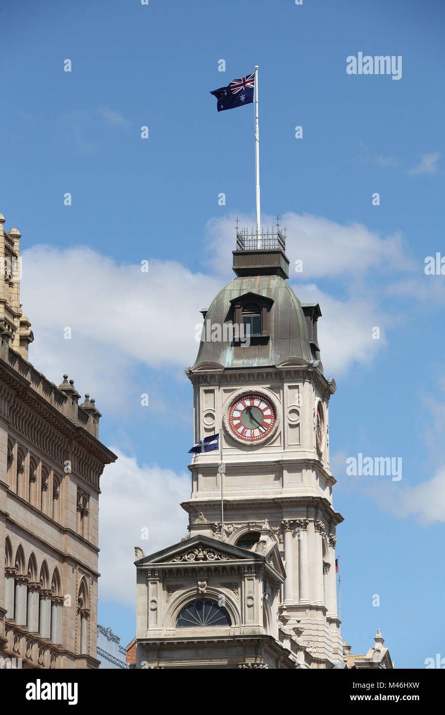 Tour de l'horloge à l'Hôtel de Ville de Ballarat en Australie Banque D'Images