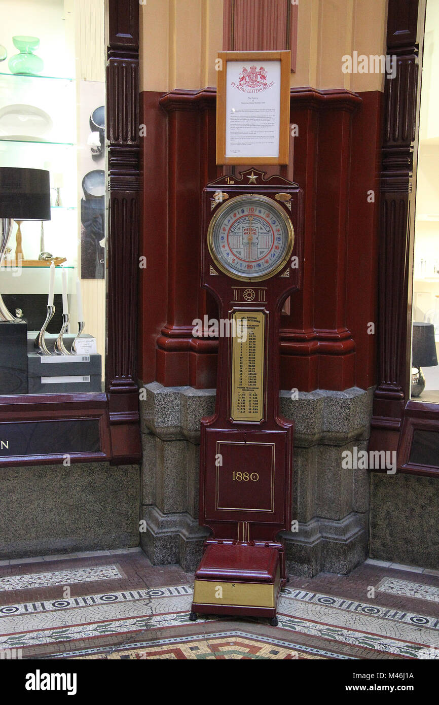 À l'échelle de pesage historique Block arcade commerçante à Melbourne Banque D'Images