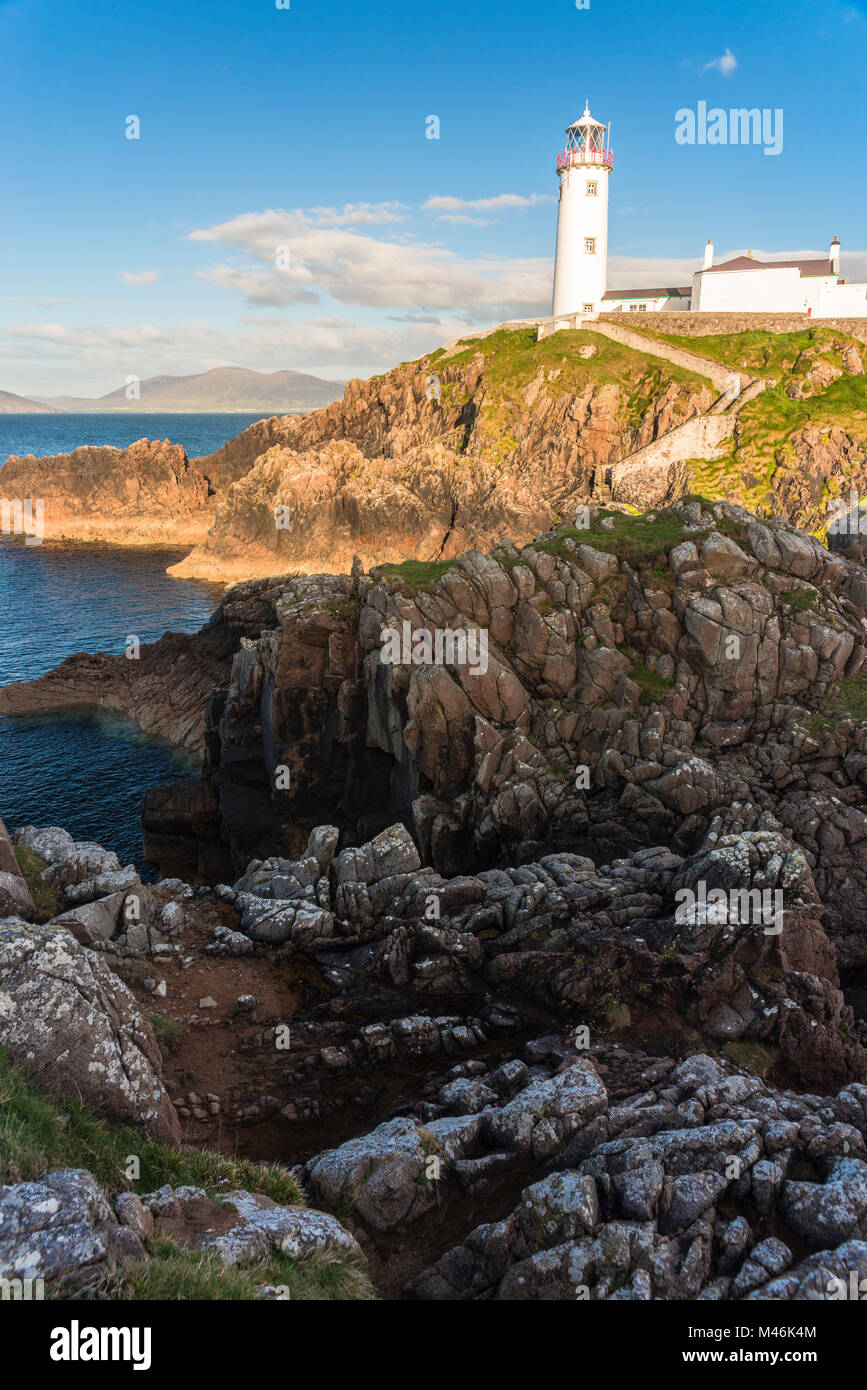 Fanad Head Lighthouse (Fánaid), comté de Donegal, région de l'Ulster, l'Irlande, l'Europe. Banque D'Images