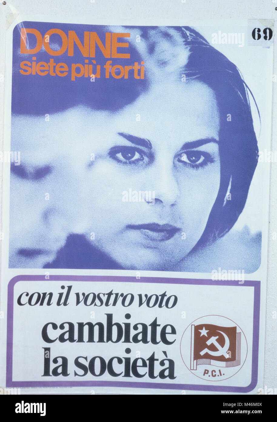 L'Italie, l'pilitical poster, 1976 Banque D'Images