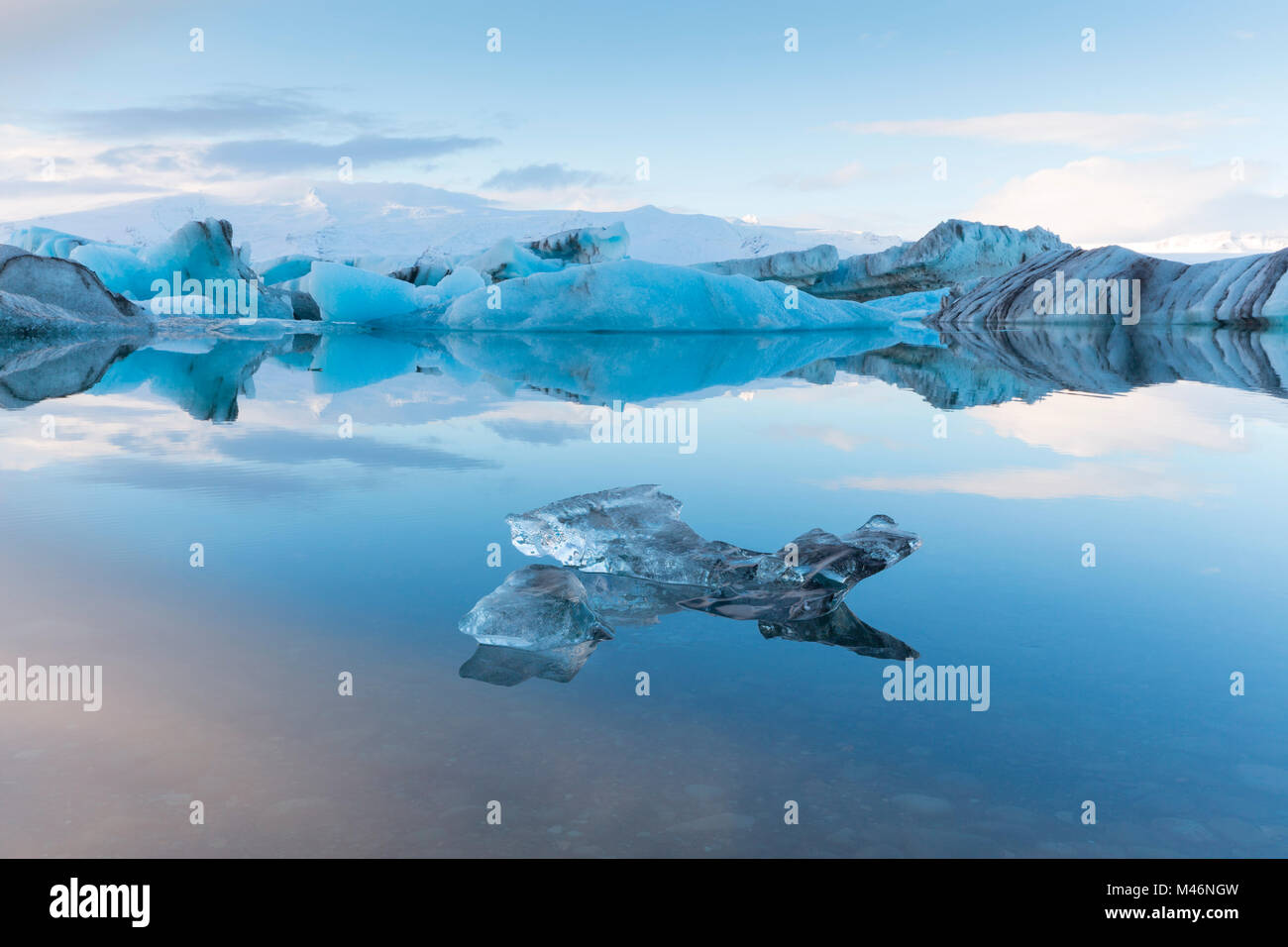 Glacier jökulsárlón lagoon, est de l'Islande, Islande. Banque D'Images