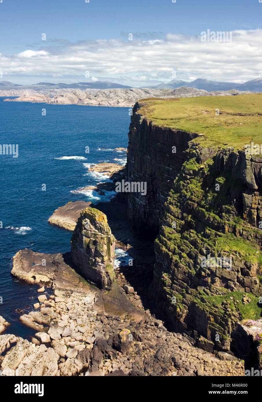 Le littoral de l'île de Handa, Sutherland, NW Scotland, juin Banque D'Images