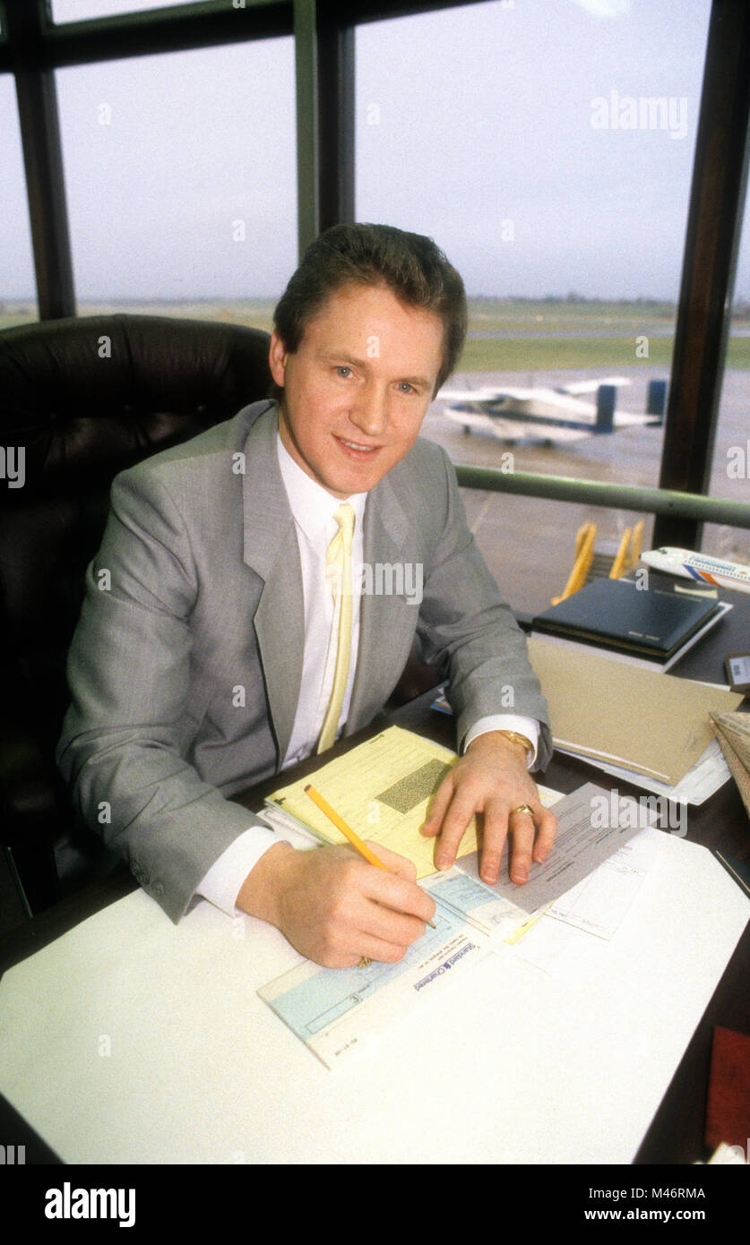 Paramount Airways Limited businessman Richard Smith, 1987 Banque D'Images