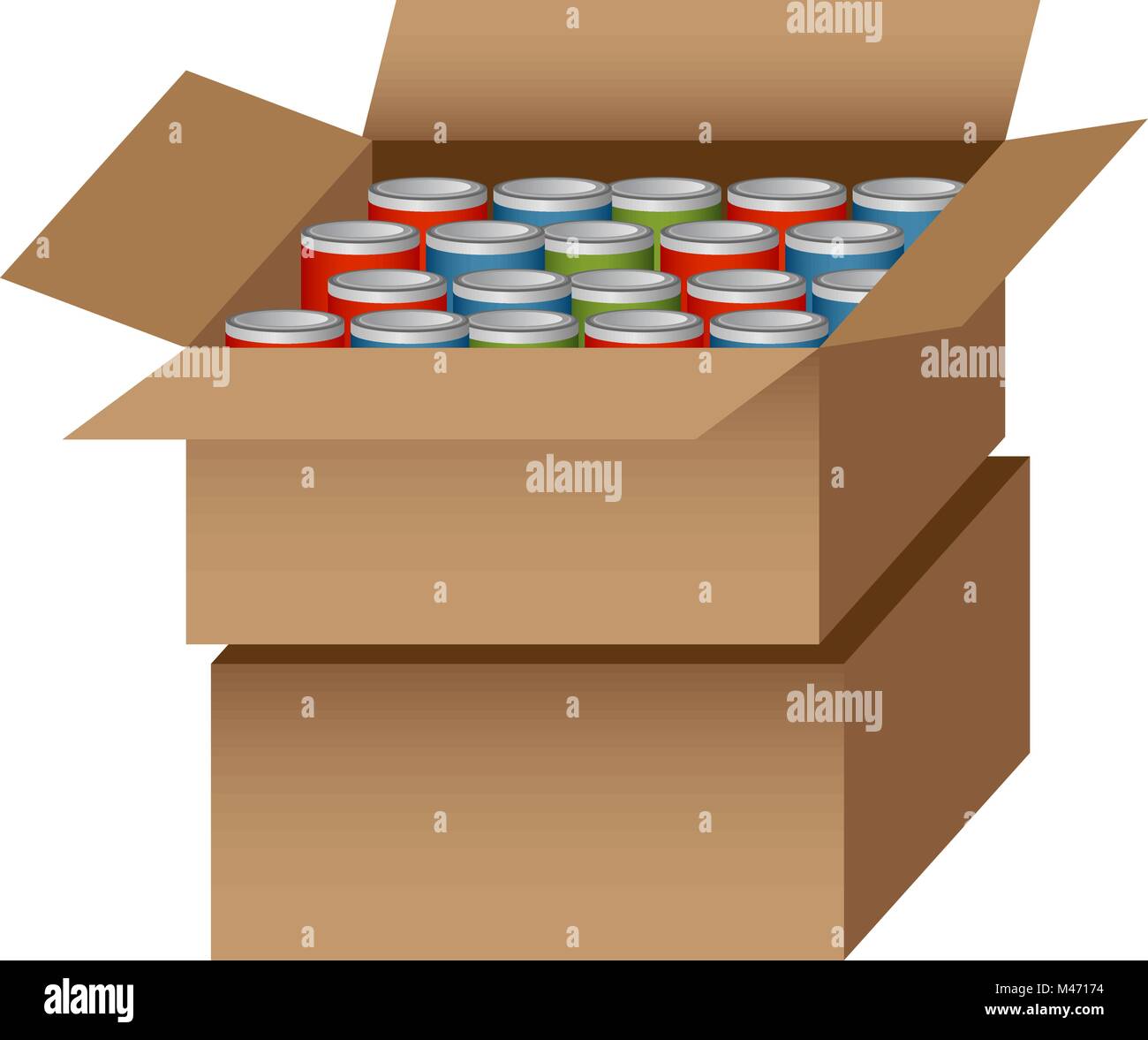 Une image d'un sac d'entraînement des aliments en conserve. Illustration de Vecteur