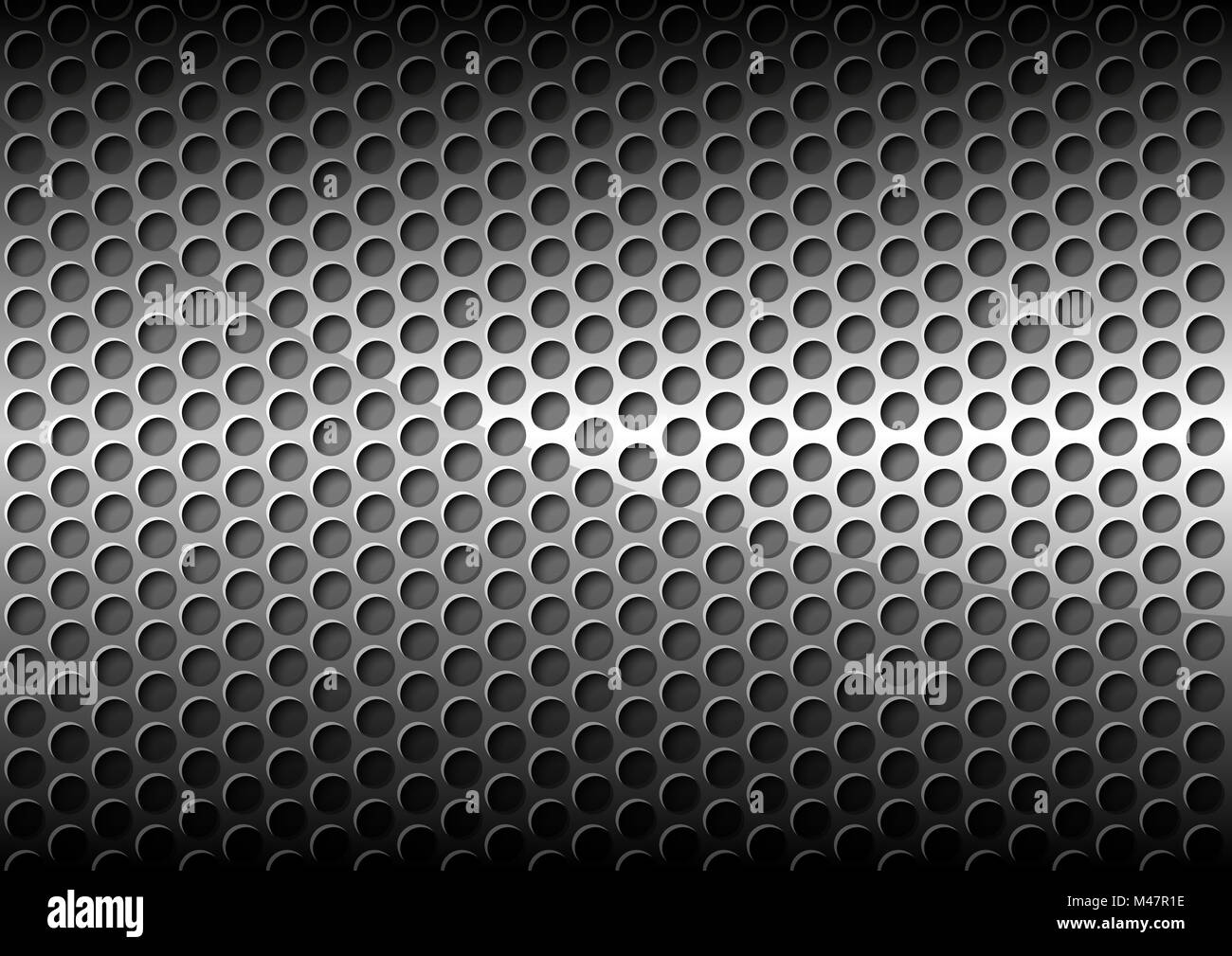Chrome grille métallique perforée Banque D'Images