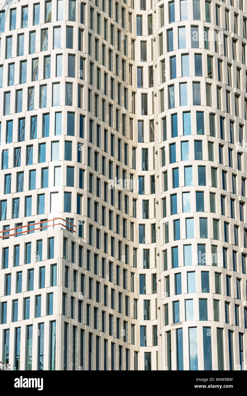 Détail d'un gratte-ciel moderne vu à Berlin, Allemagne Banque D'Images