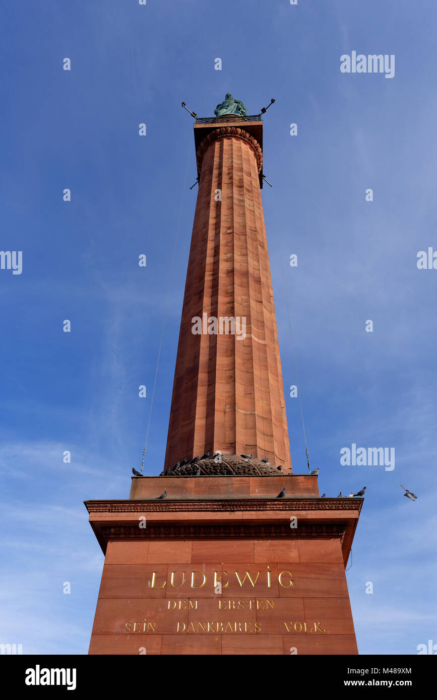 Monument de Louis I, Grand-duc de Hesse et Rhin Banque D'Images