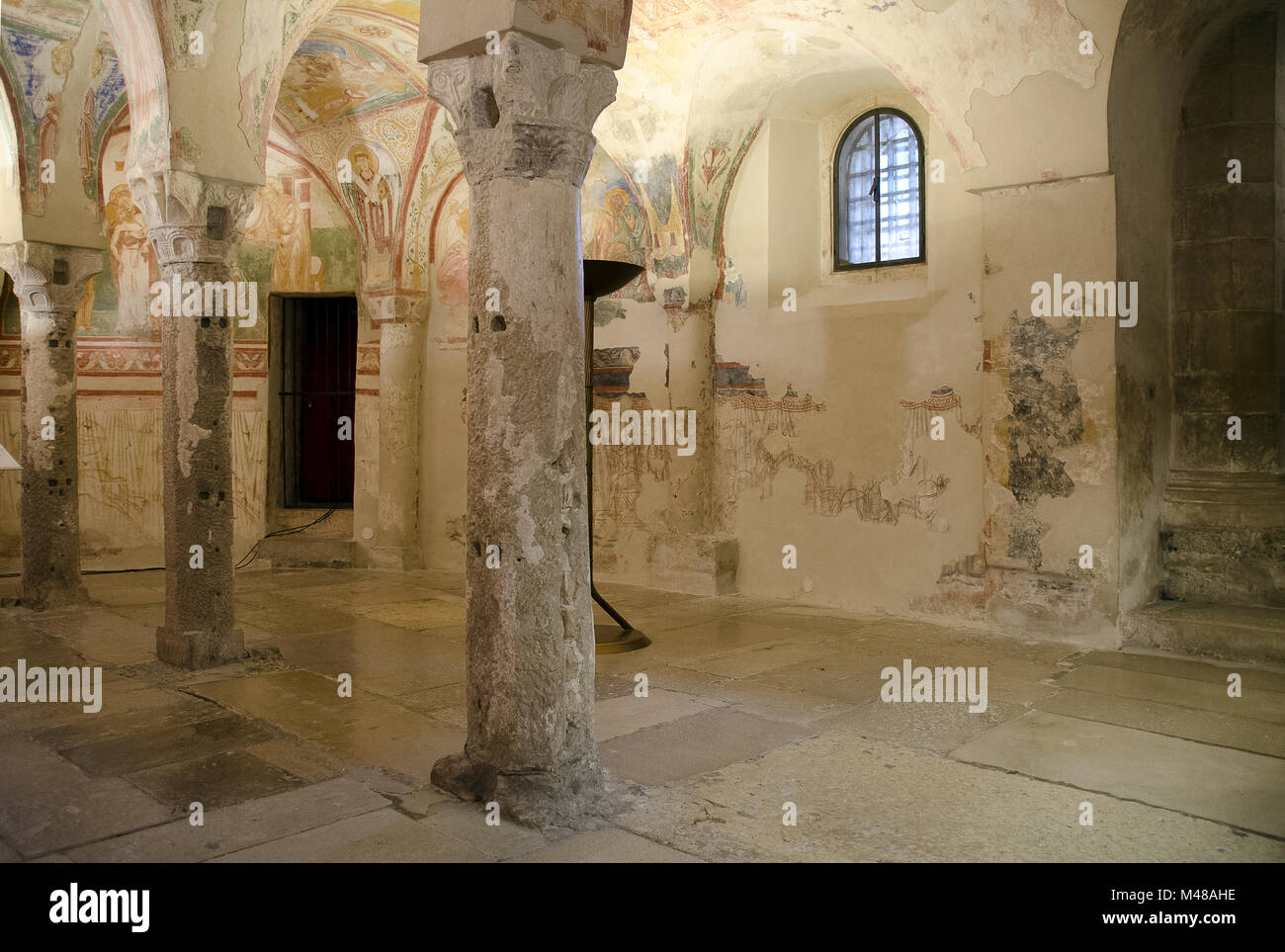 Crypte de la Basilique de Santa Maria Assunta Banque D'Images
