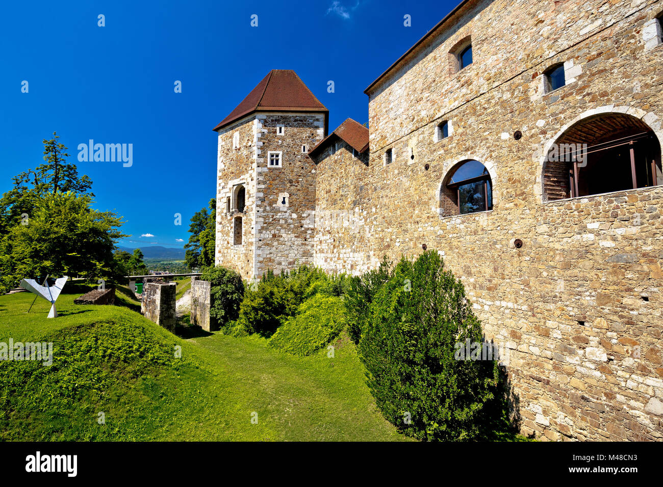 La citadelle historique de la ville de Ljubljana Banque D'Images