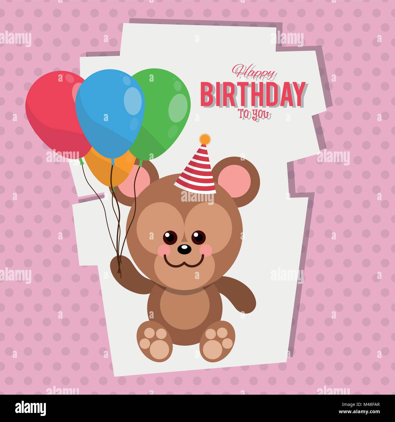 Joyeux Anniversaire Carte Cartoon Singe Image Vectorielle Stock Alamy Joyeux Anniversaire Carte Cartoon Singe Image Vectorielle Stock Alamy