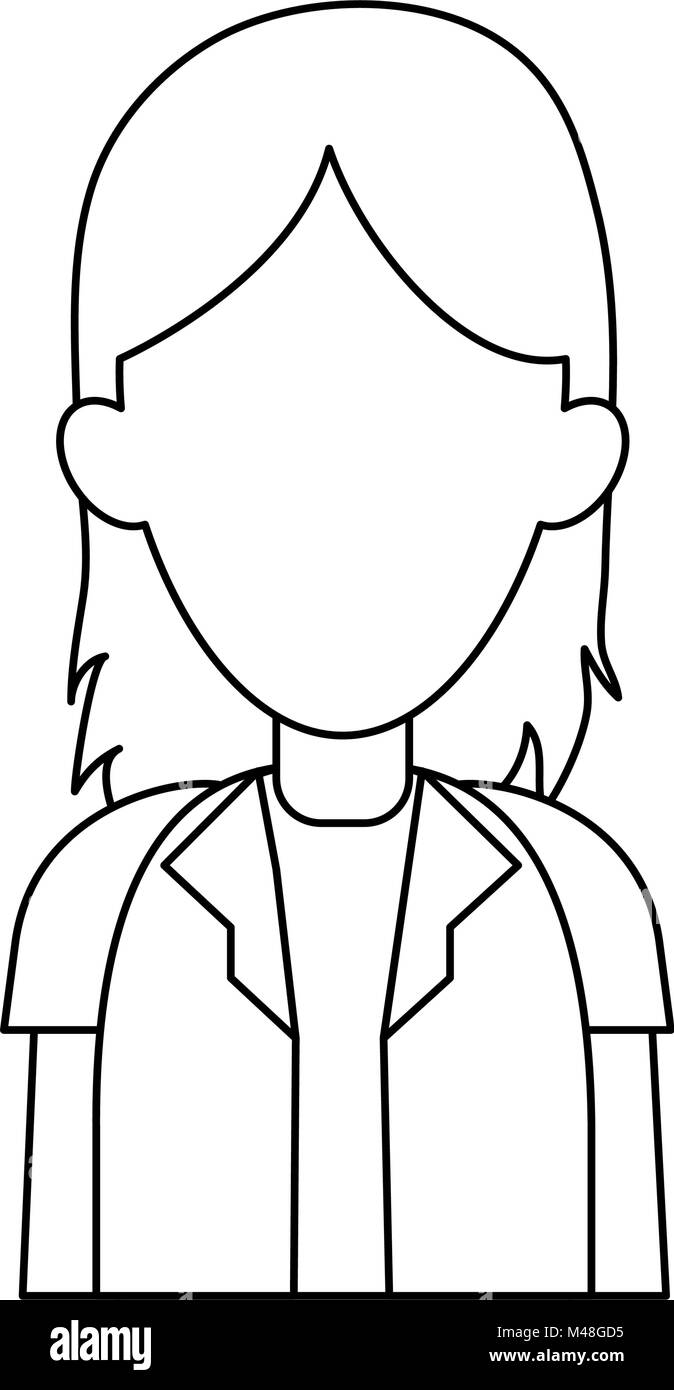 Profil femme médecin Illustration de Vecteur