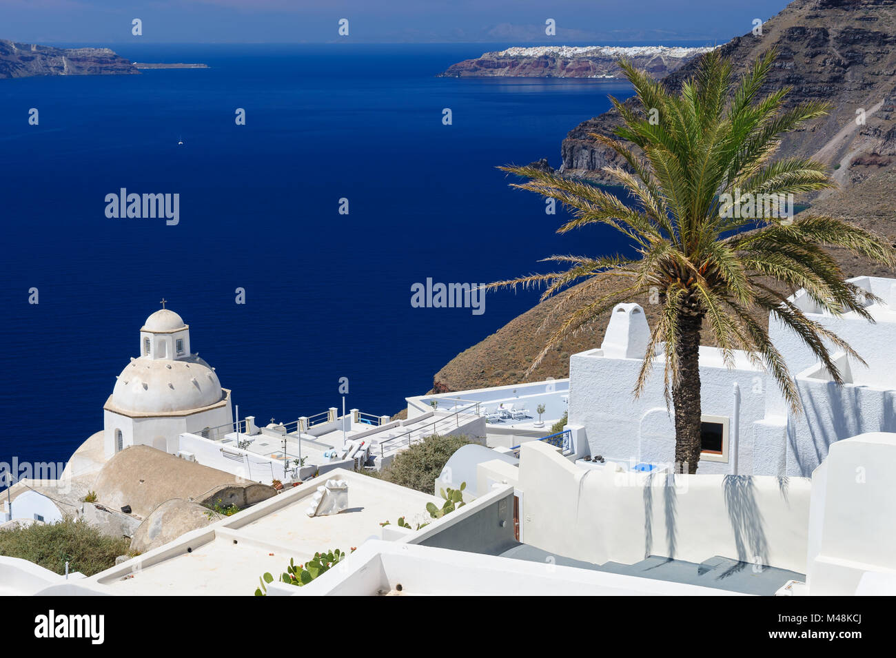 Les terrasses et patios luxueux Fira Banque D'Images