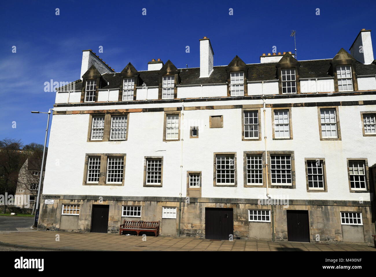 La construction au palais de Holyroodhouse à Edimbourg - Ecosse Banque D'Images