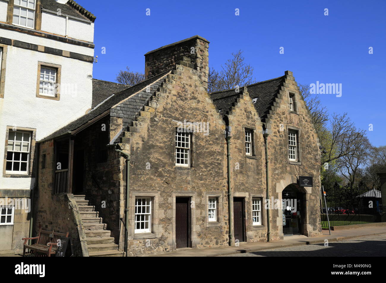 La construction au palais de Holyroodhouse à Edimbourg - Ecosse Banque D'Images