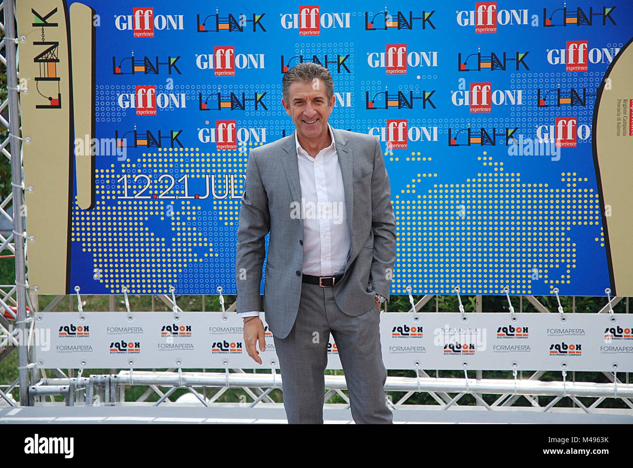 Giffoni, Sa, Italie - 16 juillet 2011 : Ezio Greggio à Giffoni Film Festival 2011 - le 16 juillet 2011 à Giffoni, Italie Banque D'Images