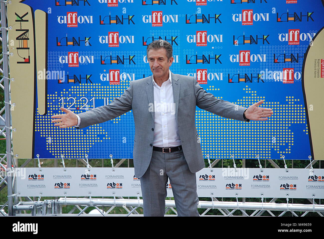 Giffoni, Sa, Italie - 16 juillet 2011 : Ezio Greggio à Giffoni Film Festival 2011 - le 16 juillet 2011 à Giffoni, Italie Banque D'Images